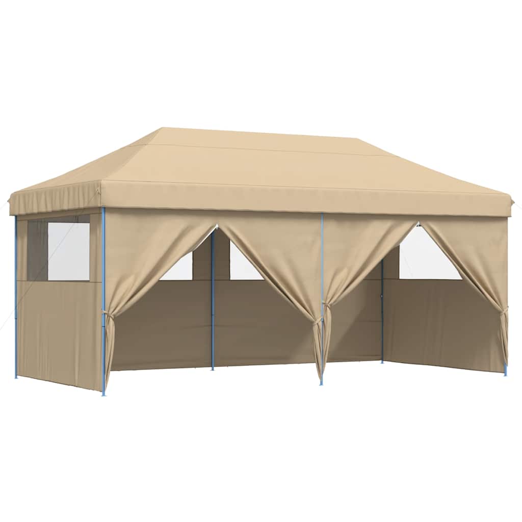 Vidaxl Pop-Up Party Tent with 4 Walls, Beige