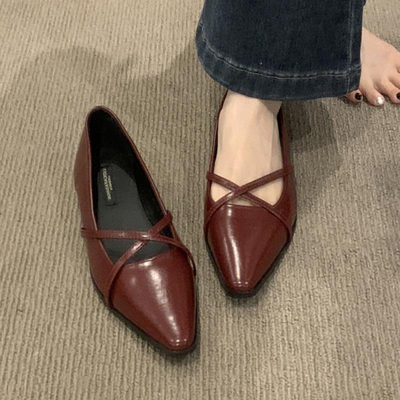 Pointed Toe Flats Shoes Women Fashion Shallow Sandals 2024 Walking Dress Shoes Casual New Fashion Cozy Autumn Sexy Mujer Zapatos