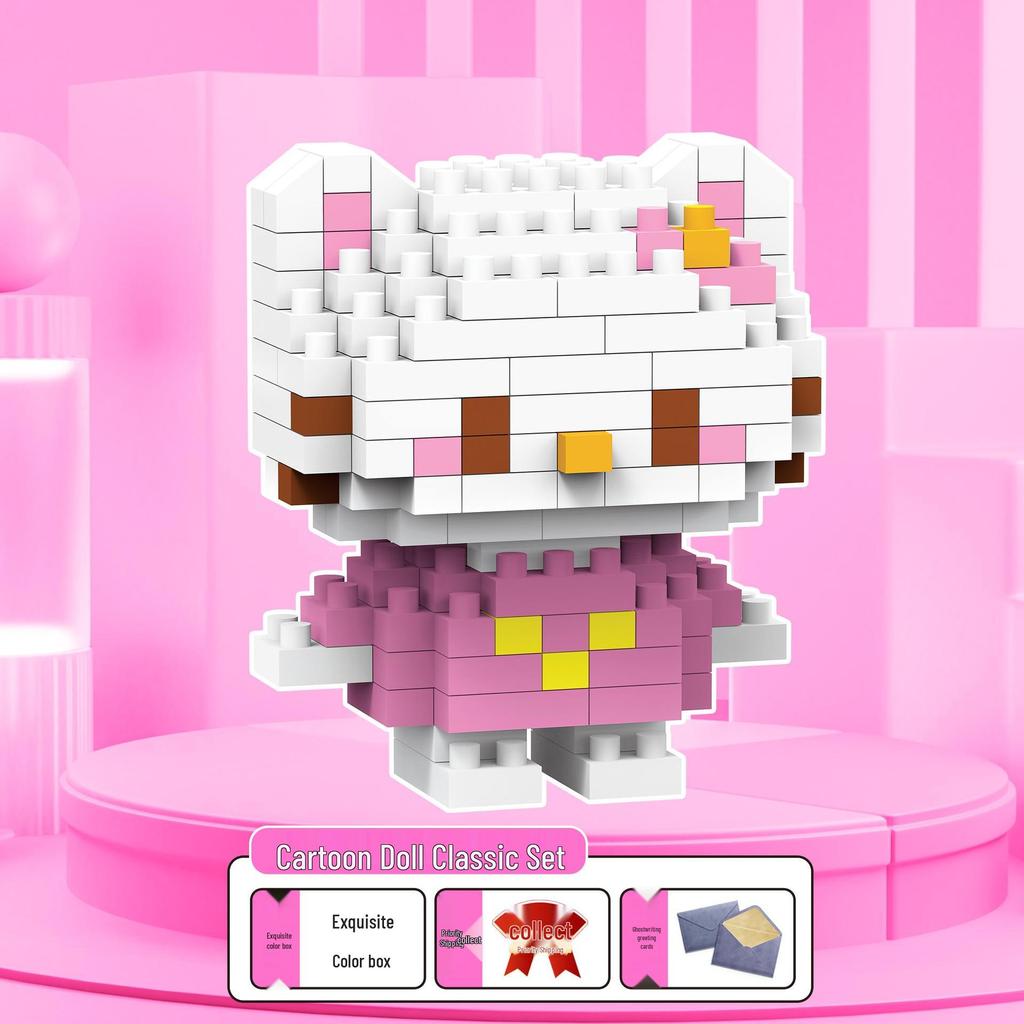 Figuras de Desenho Animado de Micro Partículas Compatíveis com LEGO - Brinquedo de Montagem Educacional para Crianças Caixa Surpresa Ornamentos