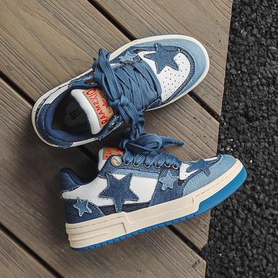 Guochao Star Shoes Niche Design Sense Couple Casual Board Shoes Thick Sole Increase Tide Brand Fashion Sports Shoes
