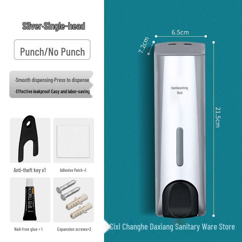 Dual-Head Wall-Mounted Soap Dispenser for Hotels and Guest Houses
