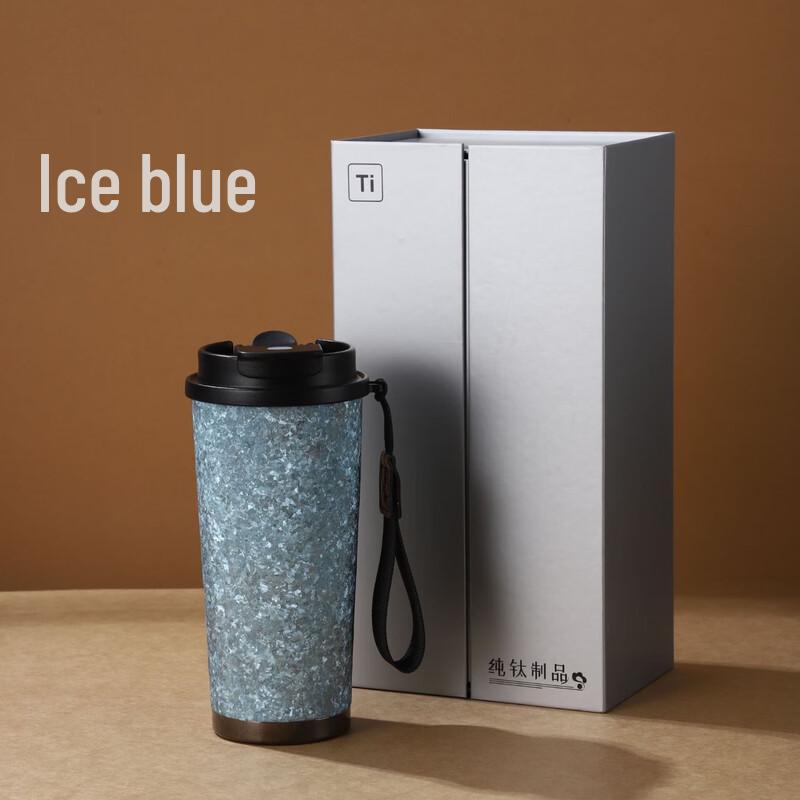 MRSIKEY Pure Titanium Double-Drink Insulated Coffee Cup