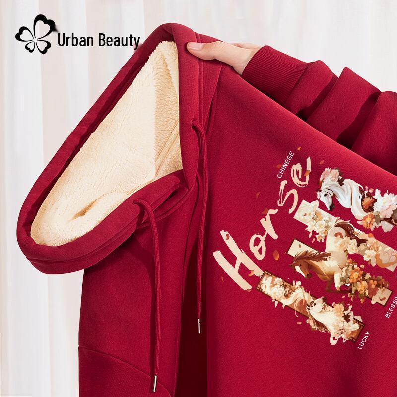 Women's Loose Hooded Fleece Sweatshirt - Year of the Horse