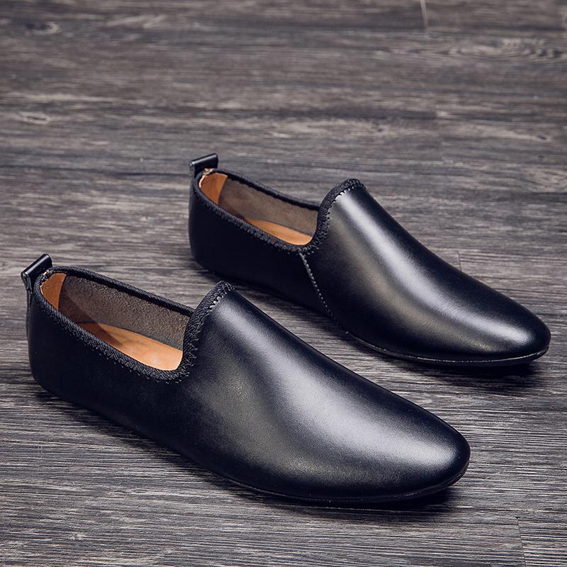 Mode Hohe Qualität Herren Walking Flats Schlichte Weiche Sohle Designer Slipper Lässige Leder Leichte Fahrschuhe Rutschfest Businessschuh