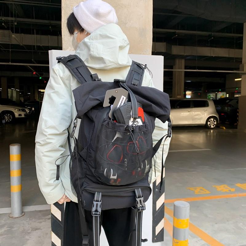 2025 Outdoor Multifunction Camping Travel Backpack Men Women Tactical Techwear Style Lightweight School Bag