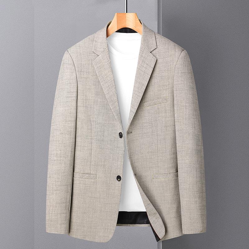 Completo Casual da Uomo Primavera e Autunno Completo Casual da Lavoro Monocolore Giacca da Completo da Uomo