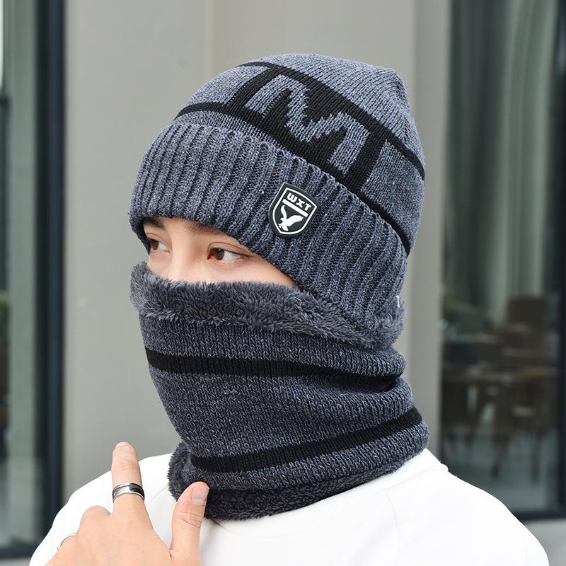 Mütze Herren Herbst und Winter Fleece Verdickt Ohrenschützer Ohrenschützer Warme Mütze Outdoor Pullovermütze Fahrradmütze Wollmütze Herren