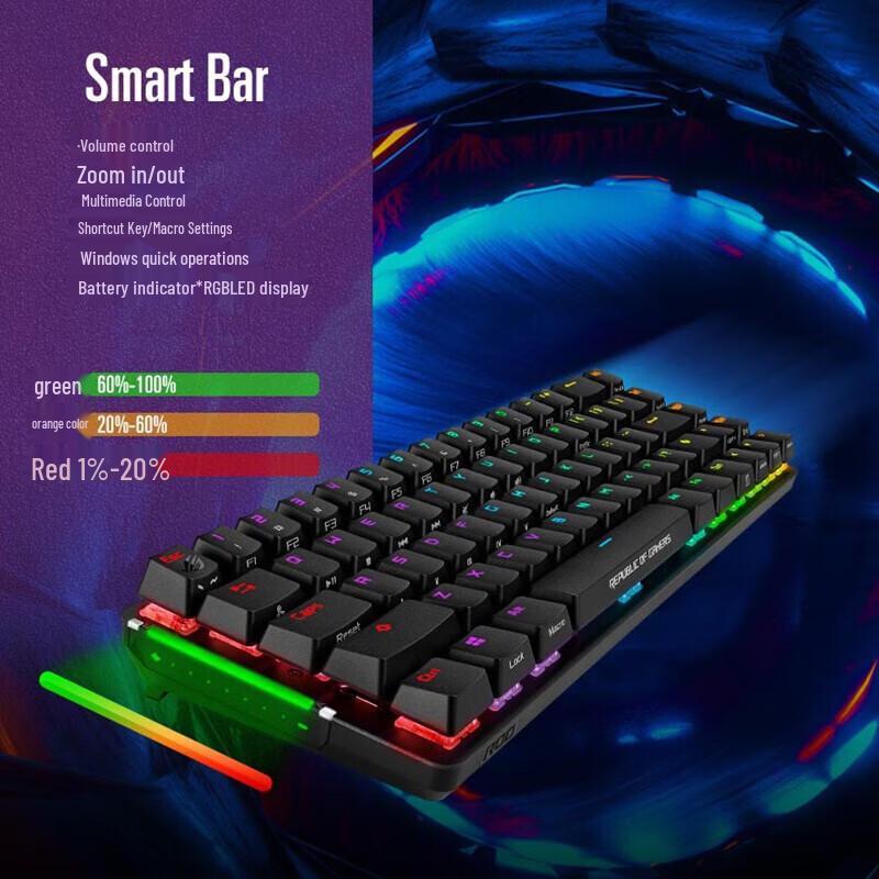 ROG Mage NX 68-Key Dual Mode Wireless RGB Mechanical Gaming Keyboard