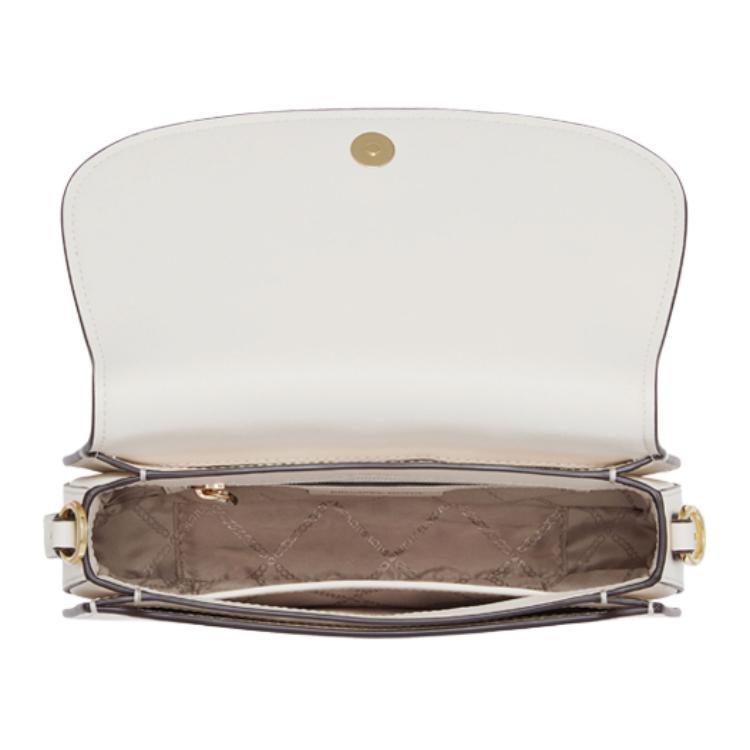 New MICHAEL KORS Mila Cow Leather Saddle Bags Shoulder Bags Medium Size Women's White 30S3GIMM8L-289