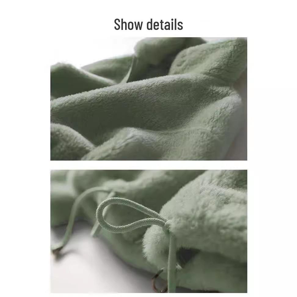 Unisex Double-Sided Fleece Pajama Jacket - Plush, Warm, Thickened Hoodie for Autumn/Winter