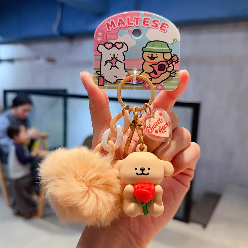 

Компактный брелок-проекционная камера в виде мультяшного щенка с милой подвеской в виде пончика