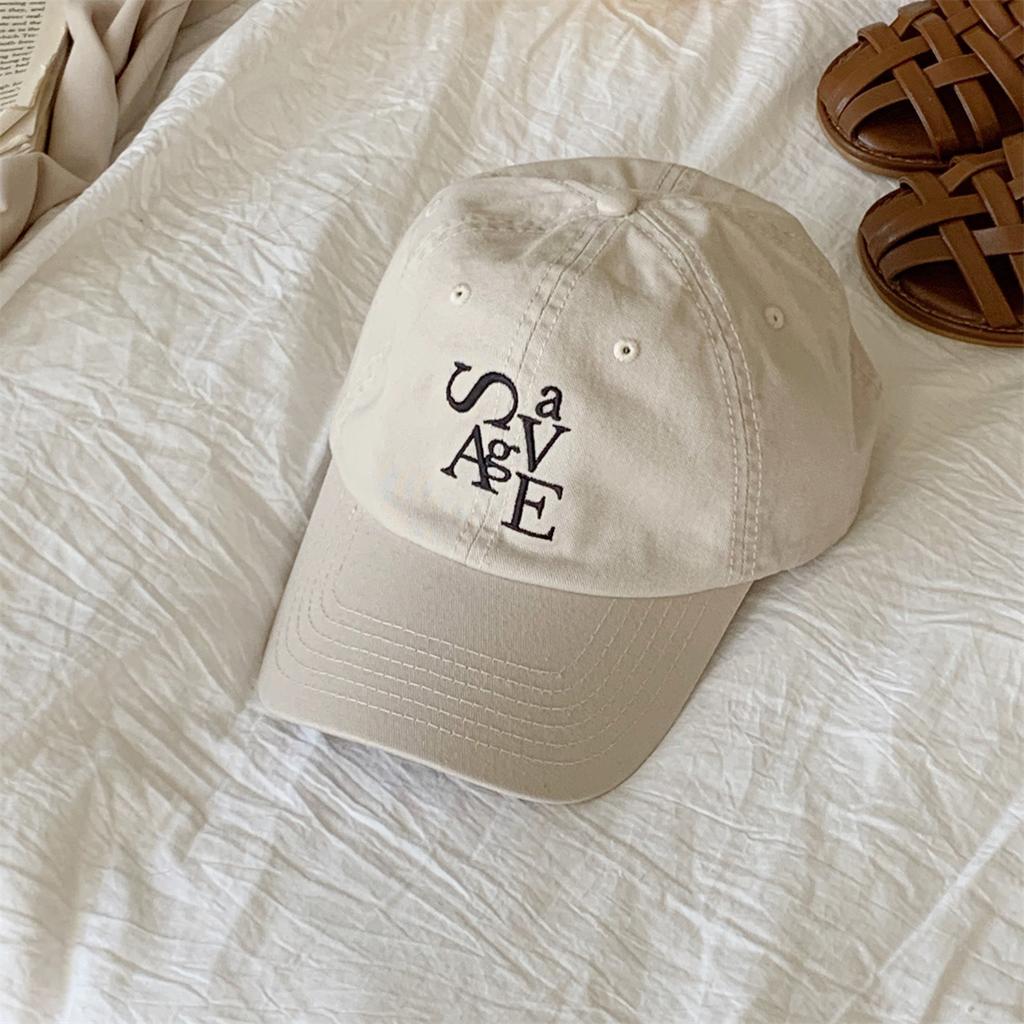 Soft Top Letter Embroidered Baseball Cap for Women New Age Reducing Face-reducing Versatile Sun Visible Casual Baseball Cap for Men