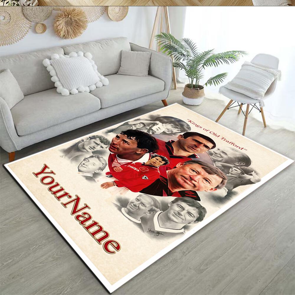 Manchester Personalized Name Carpet Suitable for Dormitory Playrooms Study room Foyer Anti-slip Rug Office home decor Gift for Festivals