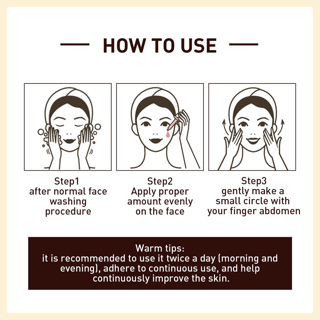 Weißer Reis Gesichtsserum Poren verkleinern Aufhellende Whitening Creme Anti-Aging Linien und Falten für strahlende Haut Straffende Pflege Essenz