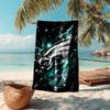 proof beach towel with Philadelphia Eagles LOGO pattern - soft,absorbent,quick-drying,machine washable - perfect for swimming,camping,bathing