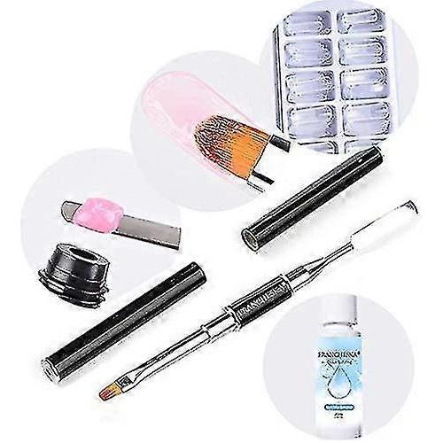 Gel Nail Polish Kit With Uv Light Starter Kit 3 Colors Gel Polish Set Quick Nail Extension Gel Builder