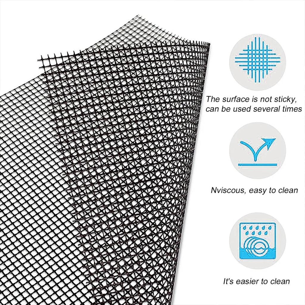 Non-stick Barbecue Mesh Mat Reusable Heat Resistance BBQ Baking Net Pad Kitchen Cooking Smoker Mat Liner Accessorie Tool
