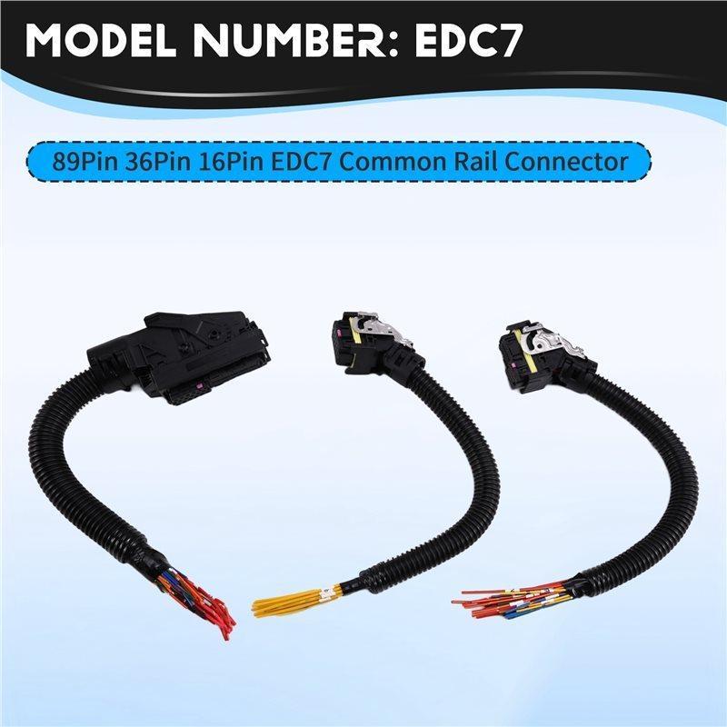 89Pin 36Pin 16Pin EDC7 Common Rail Connector PC Board ECU Socket Injector Module Plug With Wire Harness For s