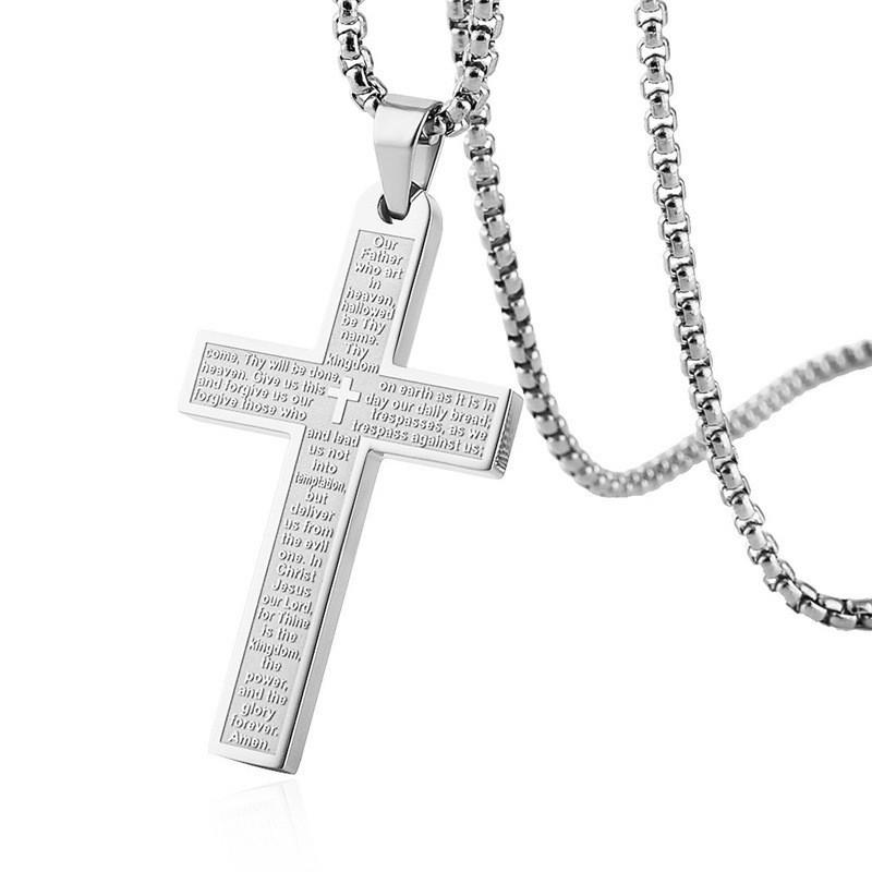 Cross Pendant Necklace In 4 Colors, Made of Stainless Steel Material, Wear-resistant and Non Fading