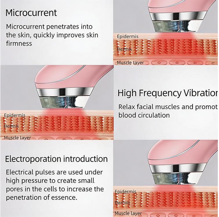 Portable 5-Color Light Eye Vibration Massager with Voice Broadcast
