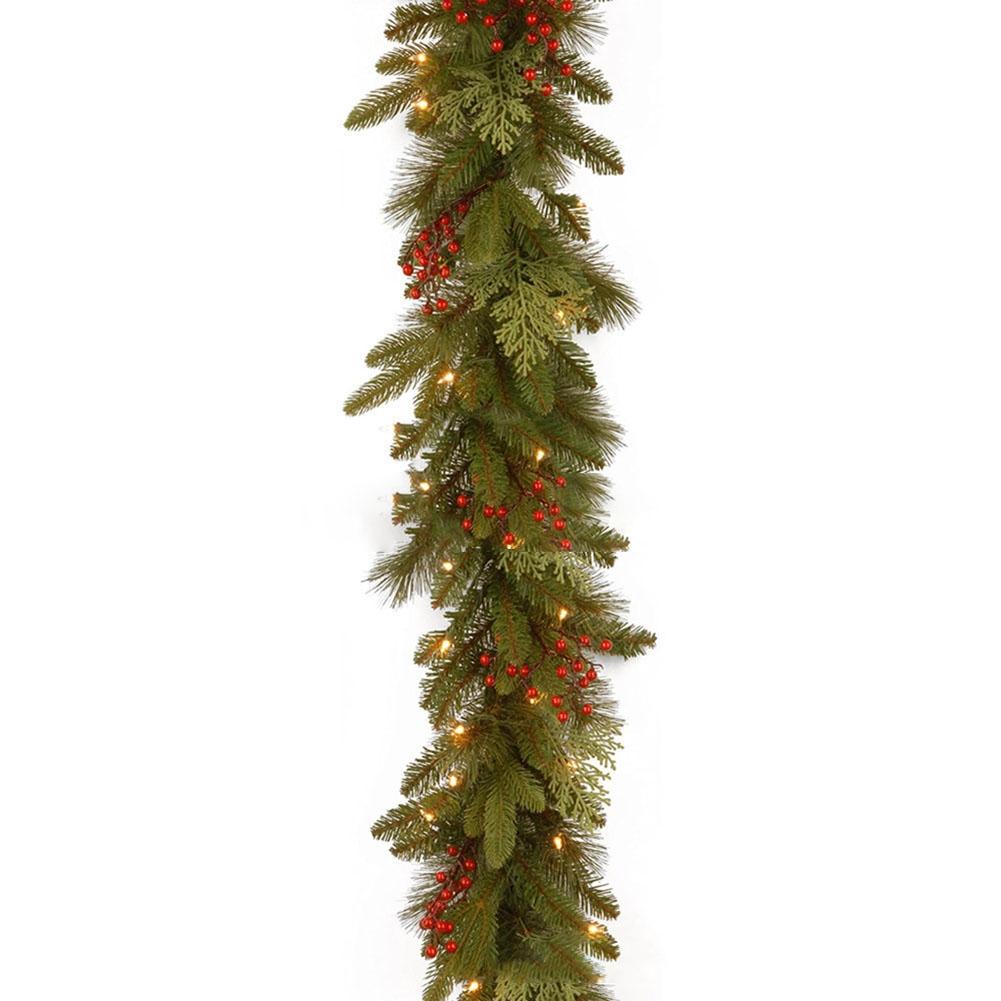Home Christmas Vine Ornament Plastic Red Berry 1.8 Meters