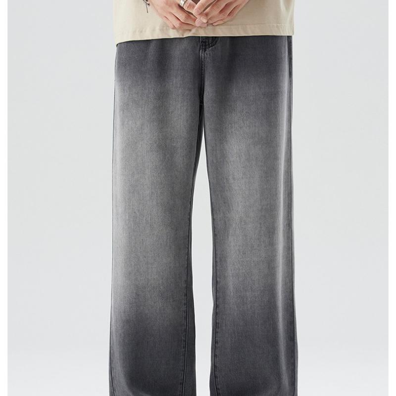 

Теннисные джинсы Весенние и летние Свободные Прямые Стройнящие Эластичные Тонкие Джинсы 38