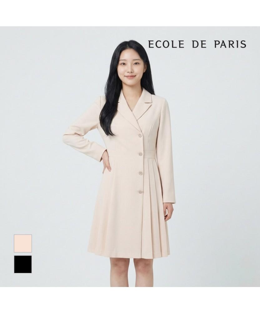 ECOLEDEPARIS Asymmetrical Collar Dress_Rb32Woce31Z