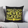 Freedom Never Sleeps Battle Worn Square Pillowcase Polyester Linen Velvet Printed Zip Decorative Throw Pillow Room Cushion Cover