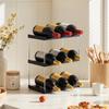 Stackable Water Bottle Organizer Holder For Clear Wine Rack Cup Bottle Holder For Cabinet Home Countertop Fridge Pantry Shelf