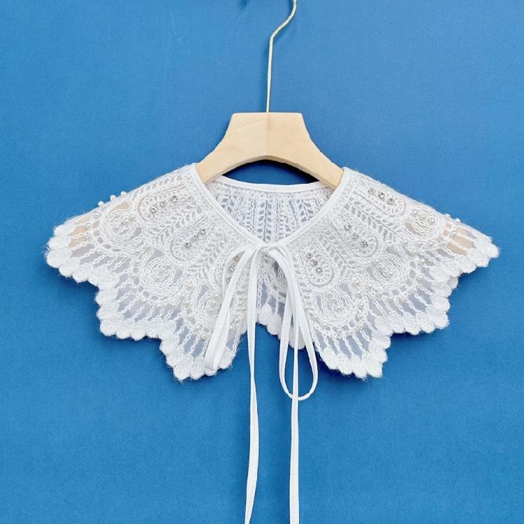 Floral Shirt Collar Detachable Embroidery Faux Collar Female Clothes Accessories