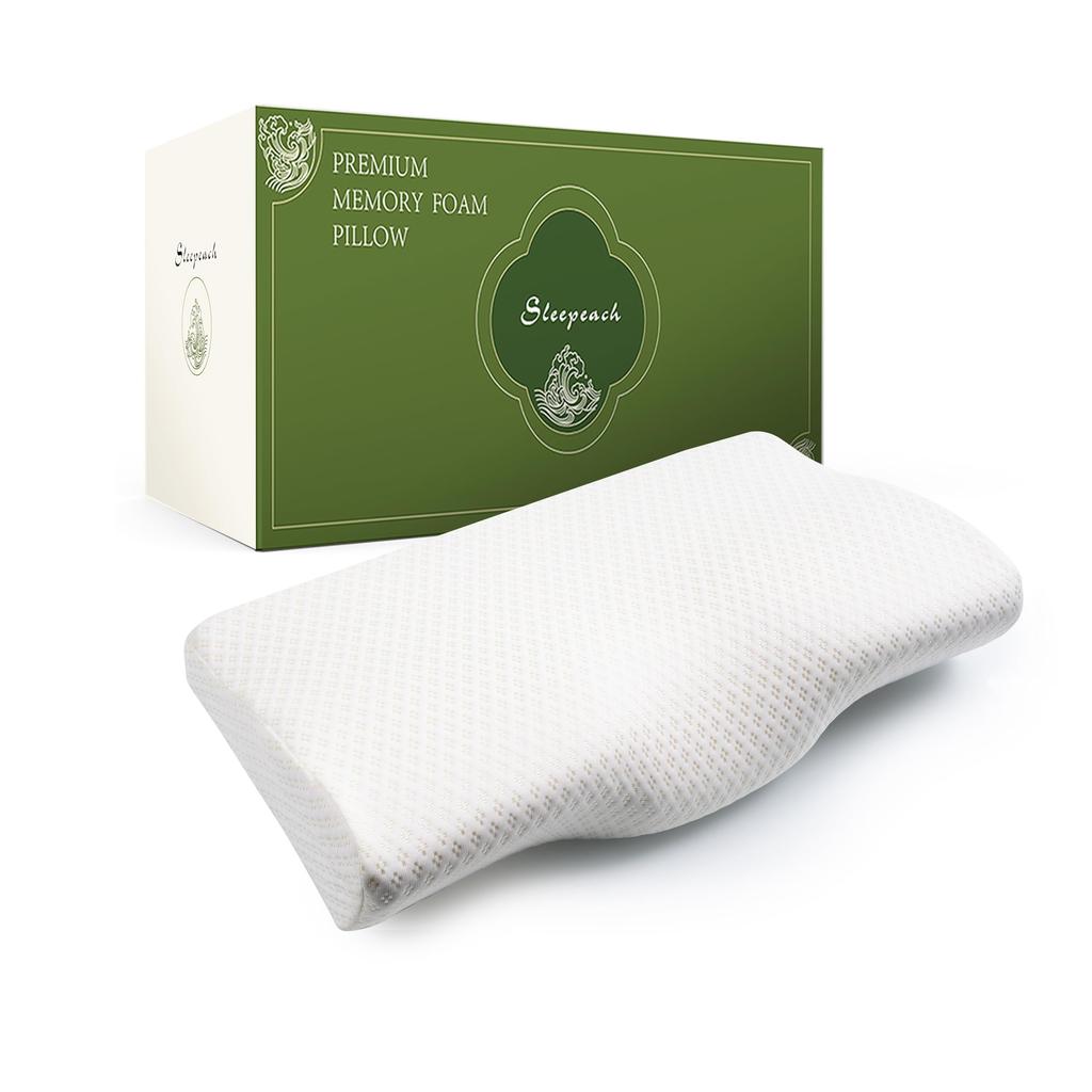 Sleepeach Memory Memory Foam Natural Support for and Shoulders Just Pillow, Foam, Pillow, Head, Neck, Pillow, Fit, Cover, Washable, 5030cm10-6cm
