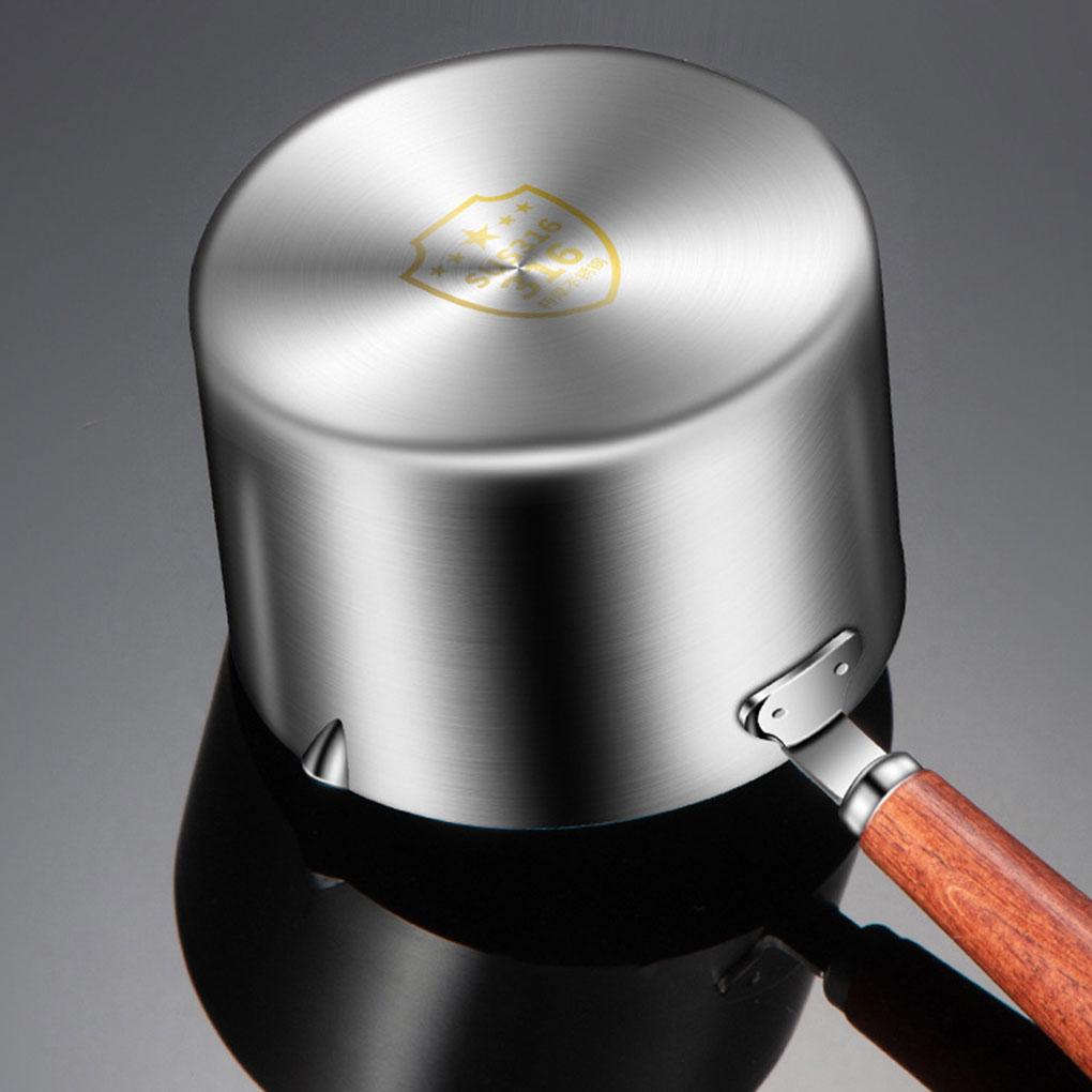 Double Button Stainless Steel Pot Comfortable Grip For Effortless Pouring Milk Pan Saucepan Milk Pot