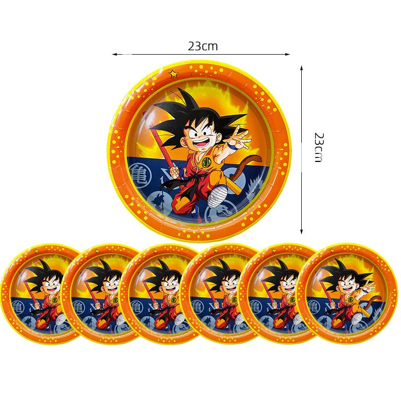 Dragonball Party Decoration Dragonball z Disposable Tableware Tablecloth Cups Birthday Banner Plates Baby Shower Supplies Toys