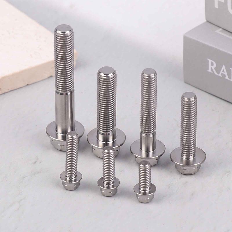 Titanium Alloy Flange Head Screw M6M8M10 Motorcycle, Car Modification, Weight Reduction, External Hexagonal Screw