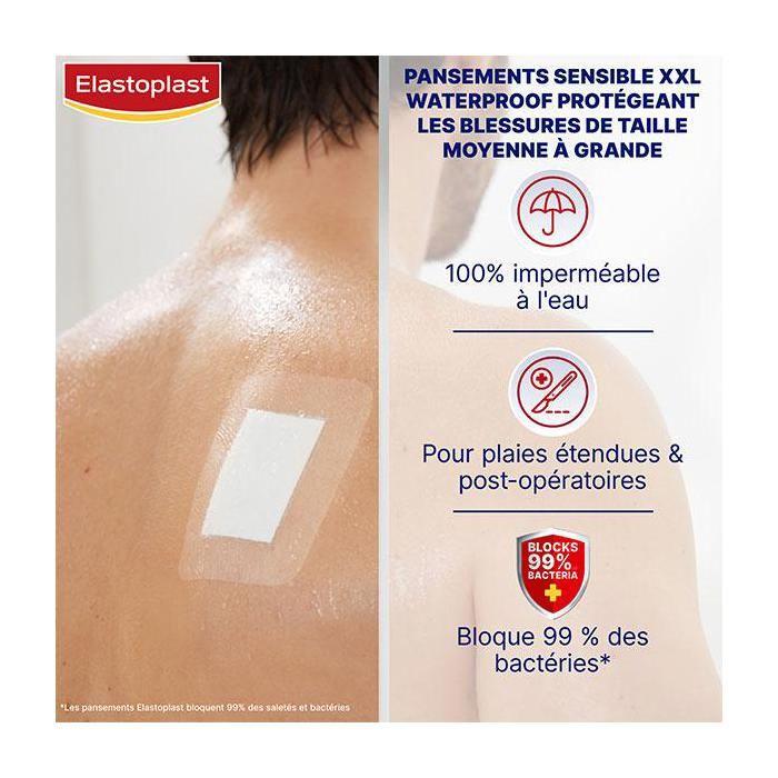-Elastoplast Pansements Waterproof Xxl – 5 Pansements