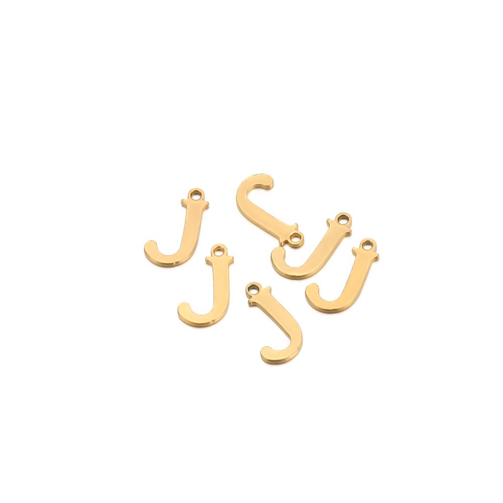 30pcs Stainless Steel Gold Color 26 Letter Pendant Alphabet Charms Necklace Pendant Bracelet Making Earring Findings DIY Jewelry