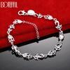 925 Sterling Silver Fashion Geometric Bracelet Gift Wedding Jewelry