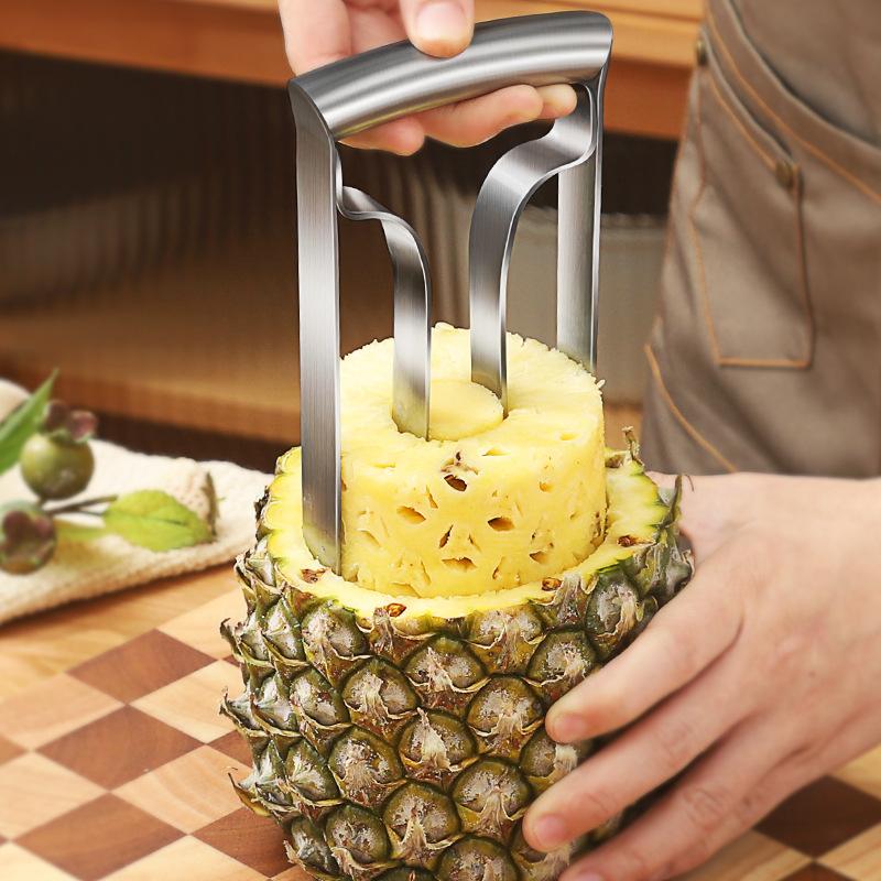 Pineapple Peeler Cutter Stainless Steel Ananas Meat Extractor Cut Corer Remover Machine Home Kitchen Knife Slicer Fruit Tools