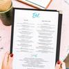 Reusable PVC Transparent Menu Cover Foldable Menus Price Display Book Loose Leaf Binder  Bar Cafe