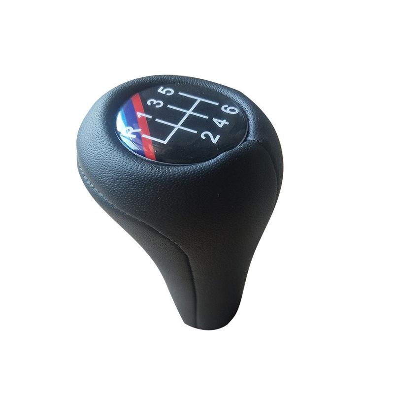 BMW Leather Gear Shift Knob with Logo - Wear-Resistant