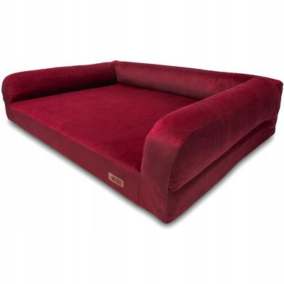 Legowisko Dla Dużego Psa Bordowe Ortopedyczna Sofa Labrador Huggy Doggy Xxl
