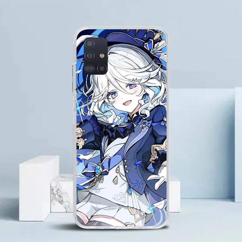 Cute Furina Genshin Impact Soft Cover for Samsung Galaxy A12 A22 A32 A52 A72 A02S Phone Case Note 20 Ultra 10 S10 Plus A51 A71 A