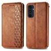 For Samsung Galaxy S24 FE PU Leather Case Rhombus Imprint Wallet Stand Phone Cover