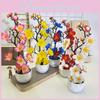 Plum Blossom Decorative Fake Plant With Silk Material For Indoor Garden And Holiday Festivities