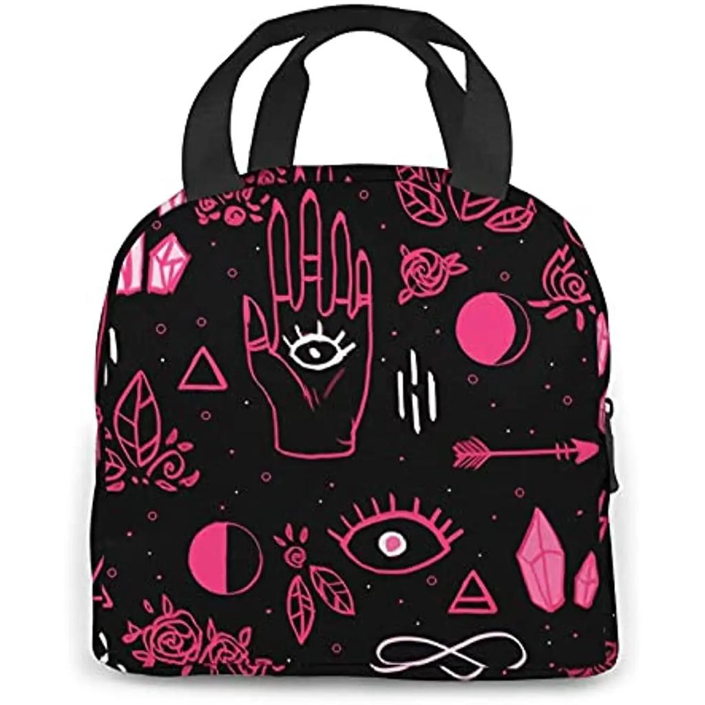 Eyes Insulated Lunch Bag Reusable Lunch Box Cooler Adults Tote Bag for Boys Girls Men Women School Work Office Organizer