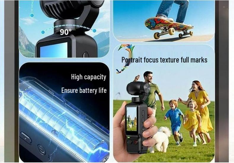 Dopamine HD Pocket Gimbal Camera - Anti-Shake Outdoor Sports Vlog Recorder