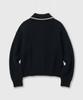 LMOOD Peekaboo Zip-Up Collared Knit ( 2 Colors )