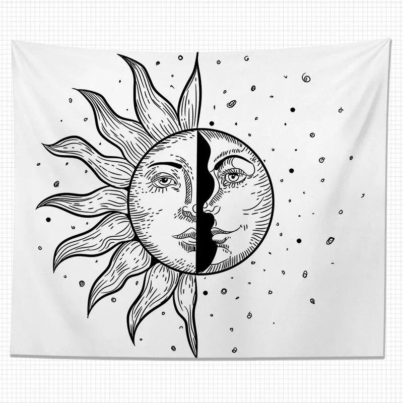 Tapiserie Zeul Soarelui Artă Totem de perete Decorare Acasă Sufragerie Agățat Pânză de fundal