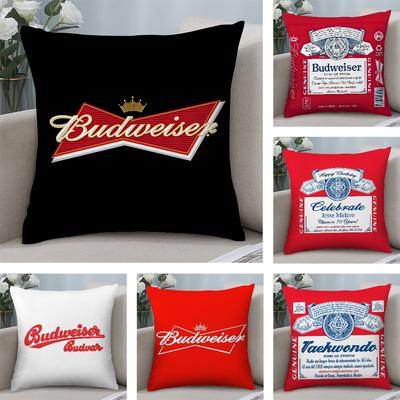 B-Budweiser B-Budvar Tschechischer Kissenbezug Plüschstoff Weich Doppelseitiger Druck Sofakissenbezug Wurfkissenbezüge