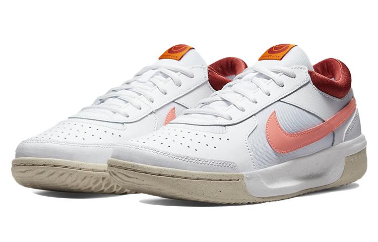Nike Zoom Court Lite 3 Low Top Tennis Shoes White/Pink Women's DH1042-116